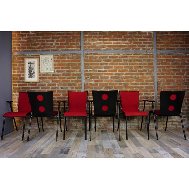 Vintage Occhio Desk Chairs by Roel Vandebeek for Drisag, 2000s, Set of 6 For Sale - Image 11 of 11
