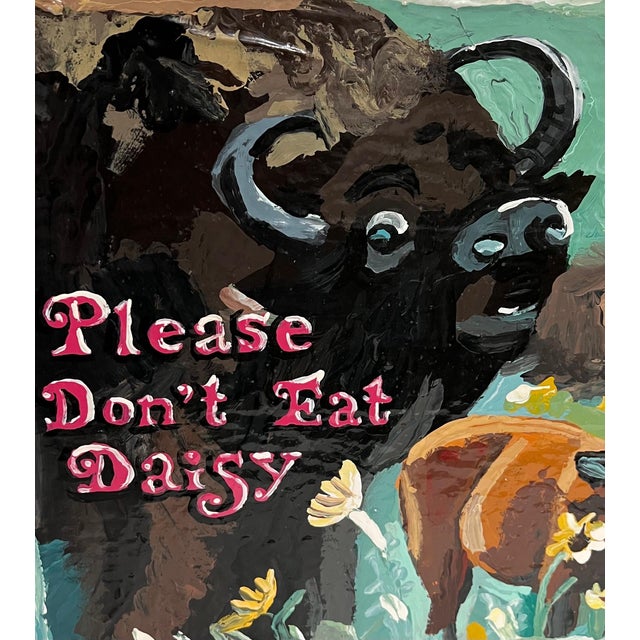 Jean Lowe, Book Sculpture Paper Mache Enamel Painting Jean Lowe Please Don't Eat Daisy For Sale - Image 11 of 18