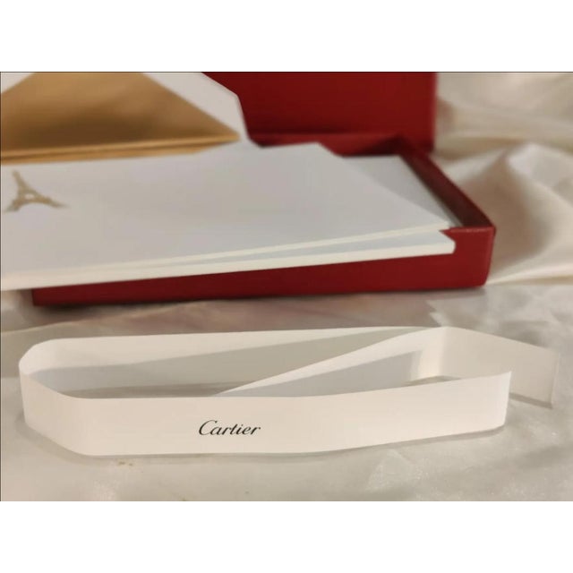 Late 20th Century Cartier Luxury Eiffel Tower Embossed Stationery For Sale - Image 5 of 12