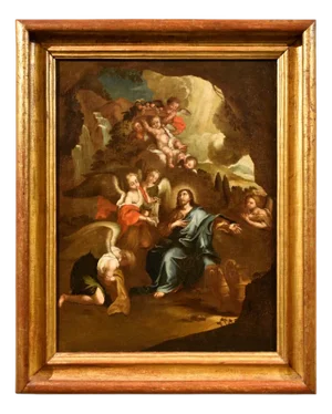 Circle of Pietro da Cortona / Berrettini, Christ in the Desert, 1650, Oil on Canvas