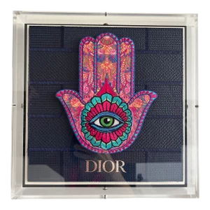 Hamsa Textile Art by Stephen Wilson