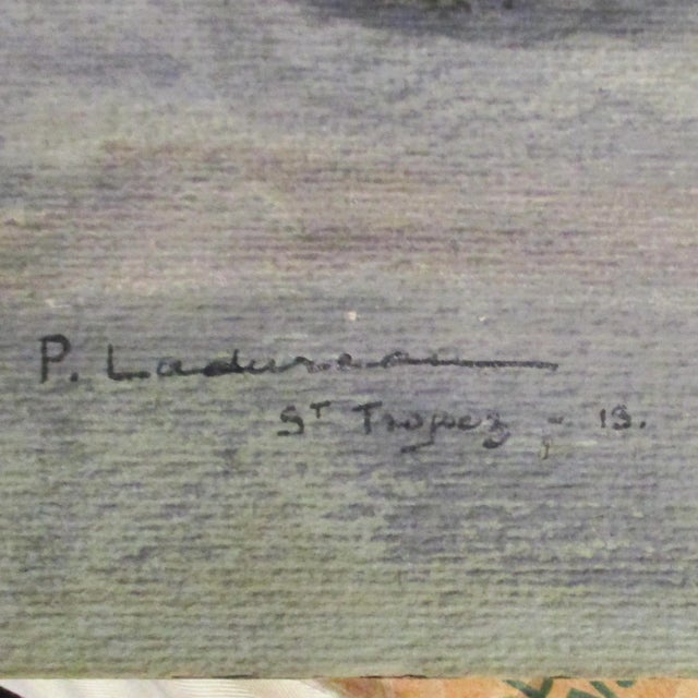 Pierre Ladureau Gouache Painting Dated 1913 For Sale In New York - Image 6 of 10