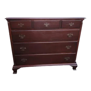 1940s English Chippendale Mahogany Chest of Drawers