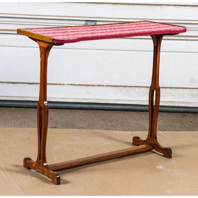 French Napoleon III Sewing Table With Cut Velvet Top For Sale - Image 3 of 9