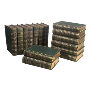 Antique Leather Bindings / Books - The Works of William Shakespeare - 15 Volumes
