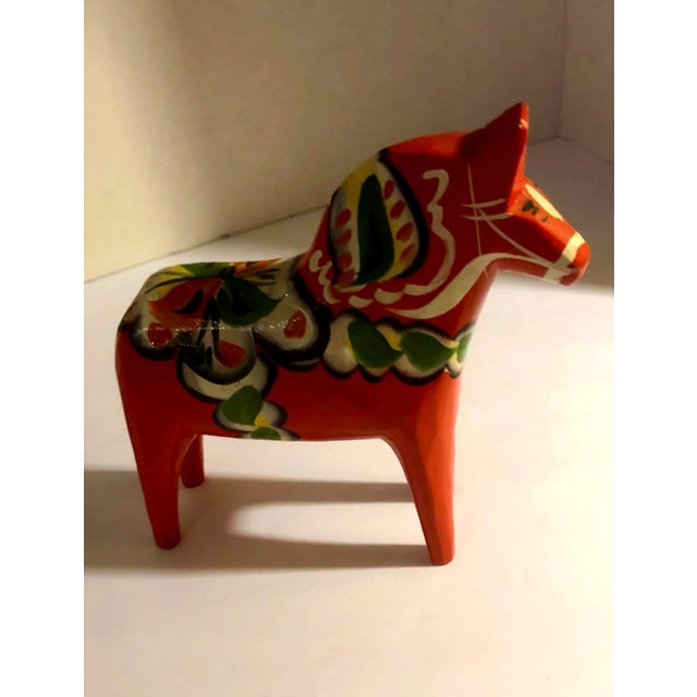 Vintage Swedish Dala Horse Folk Art Figure For Sale - Image 4 of 12