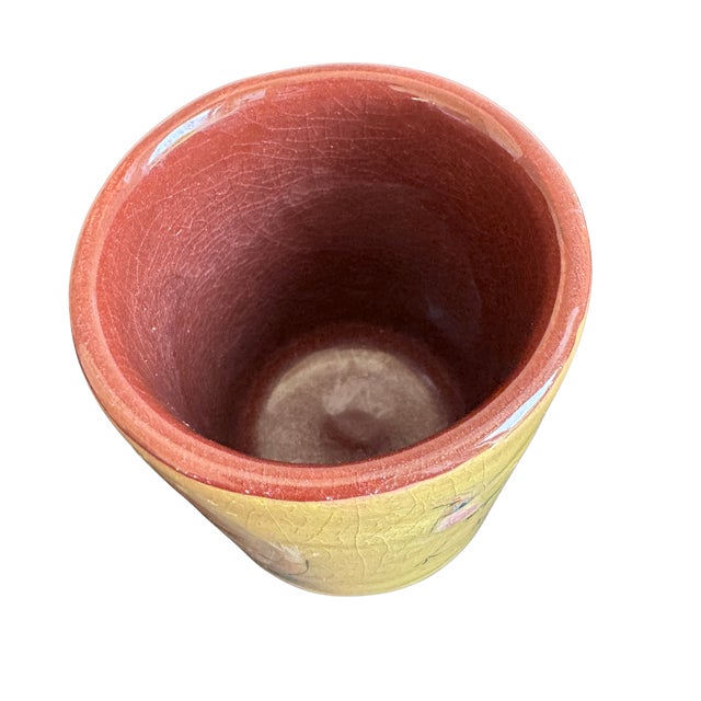 Early 20th Century Vintage Fillin Figural Studio Pottery Vase With Bird MCM California Art Pottery For Sale - Image 5 of 8