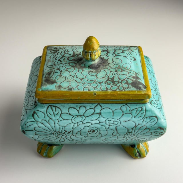 Vintage Ceramic Jewelry Box by Maioliche d'Arte Cordivani for Ascoli Piceno, Italy, 1970s For Sale - Image 18 of 18