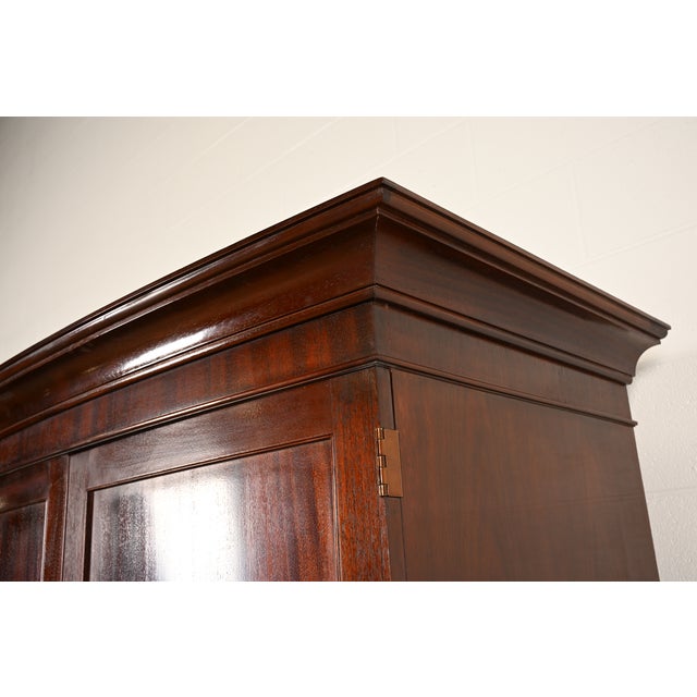 Baker Furniture Federal Mahogany Armoire Dresser or Linen Press For Sale - Image 9 of 18