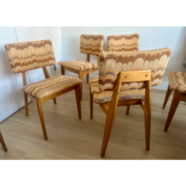 Tan George Nelson & Earnest Farmer for Herman Miller Dining Chairs Set of 6 For Sale - Image 8 of 12