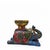 Art Deco Hand Painted Elephant Candle Holder| Indian Boho Tabletop Statue & Candle Stand | Unique Eclectic Royal Trinket Dish Gift | Statuette Bowl For Sale - Image 3 of 7