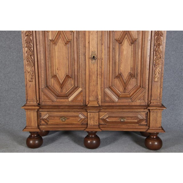 Antique Baroque Cabinet in Oak, 1700 For Sale - Image 12 of 18