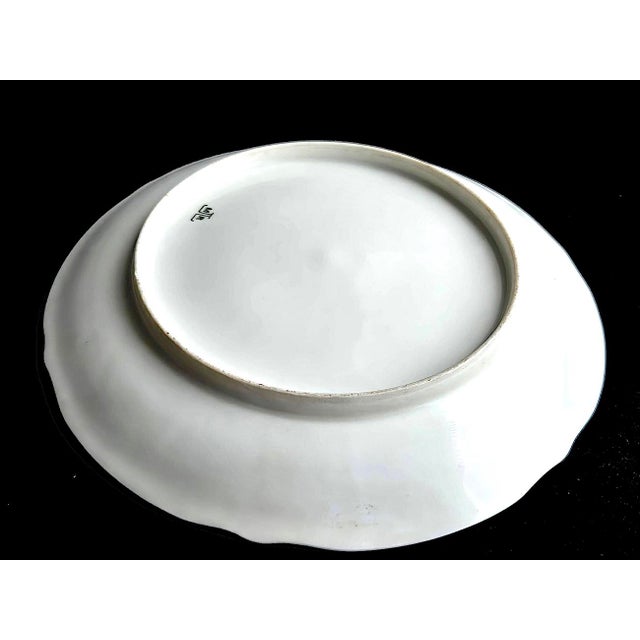 Limoges, France Late 19th Century Limoges Hand Painted Plate With Gold Inlay, Marked Martial Redon For Sale - Image 4 of 14