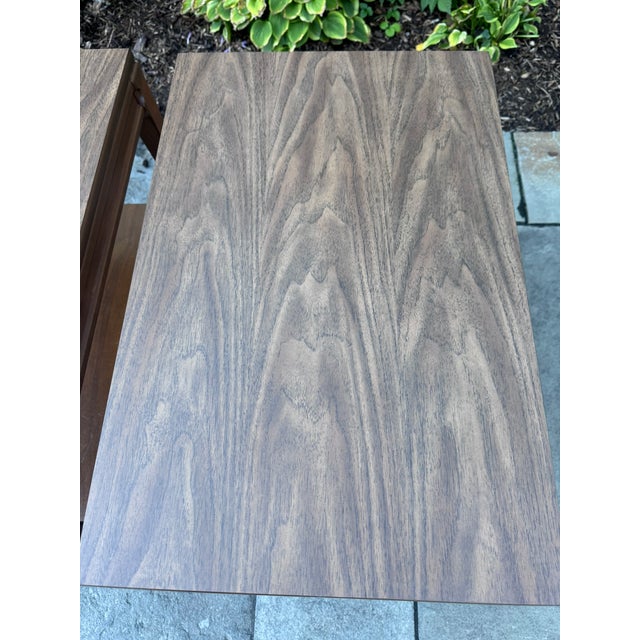 Wood 1960s Mersman Mid-Century Modern Walnut Two-Tier End Tables - A Pair For Sale - Image 7 of 17