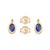 Metal 14k Gold Matched Pair Oval Sapphire Stud Earrings With Diamonds For Sale - Image 7 of 12