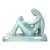 Late 20th Century Haeger Pottery Sage Seafoam Green Mother & Child Statue For Sale