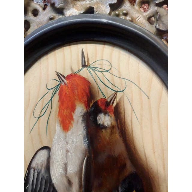 Realism Michelangelo Meucci -Still Life of Song Birds -19th Century Oil Painting For Sale - Image 3 of 9