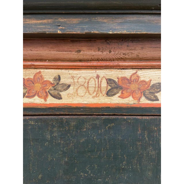 Petrol Green Painted Wardrobe, 1810 For Sale - Image 14 of 18