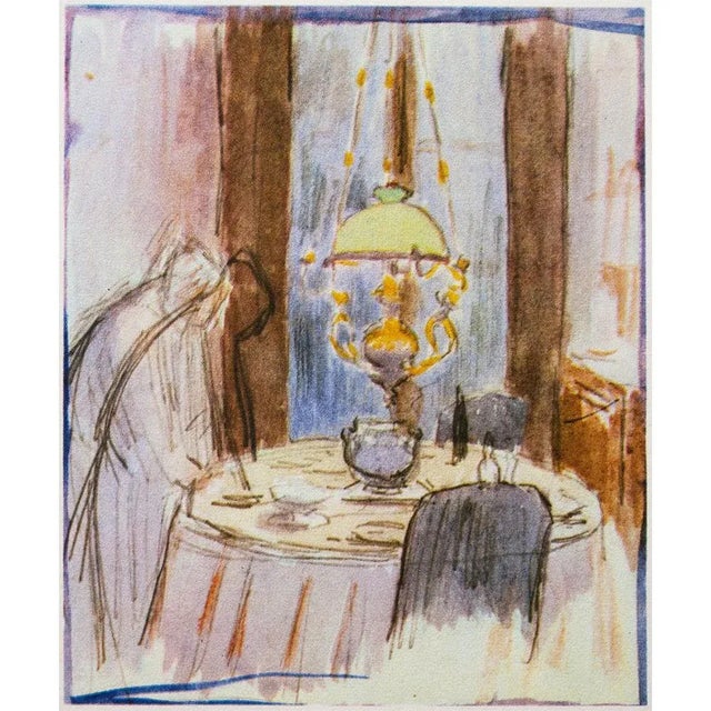 1959 After Pierre Bonnard "The Yellow Lamp", Vintage Hungarian Full-Color Print For Sale - Image 4 of 10
