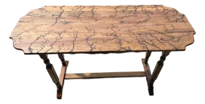 Decorative Table Created by Lichtenberg Wood Burning Aka Fractured Table