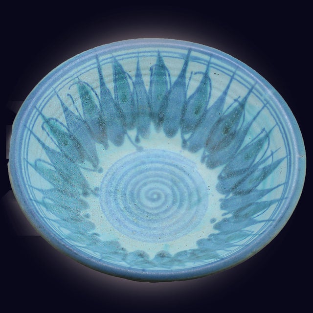 Mid 20th Century Jt Abernathy Distinctive Blue Glaze Bowl For Sale In Raleigh - Image 6 of 6
