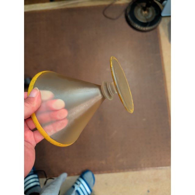 Vintage Tiffin Hand Painted Frosted Candy Dish For Sale - Image 4 of 4