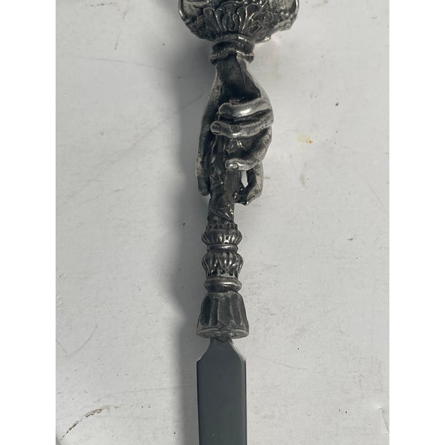 Set of 2, 1940s Desk Accessories Magnifying Glass Letter Opener Set For Sale - Image 4 of 5