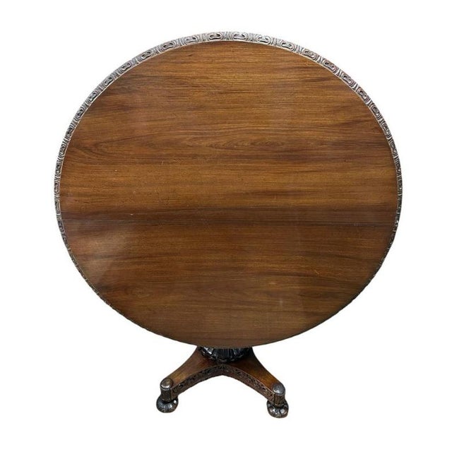 Antique Burmese Round Dining Table in Carved Hardwood, 1840 For Sale - Image 5 of 10