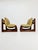 1 of 2 mid century armchairs in leather and wood By Straub Germany , 1960s The beautiful armchair is comfortable and...