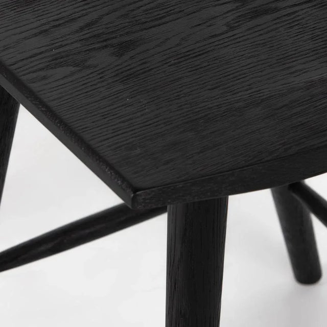 Four Hands Lewis Windsor Counter Stool, Black Oak For Sale In Austin - Image 6 of 10