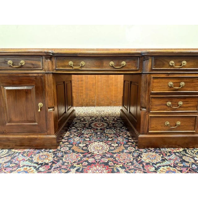 English Chesterfield Desk in Teak For Sale - Image 10 of 18