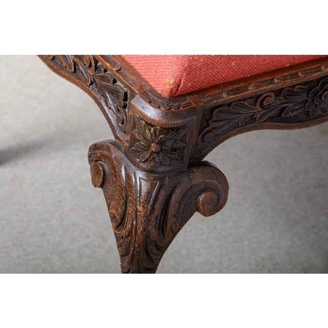 Antique English Upholstered Corner Chair For Sale In West Palm - Image 6 of 9