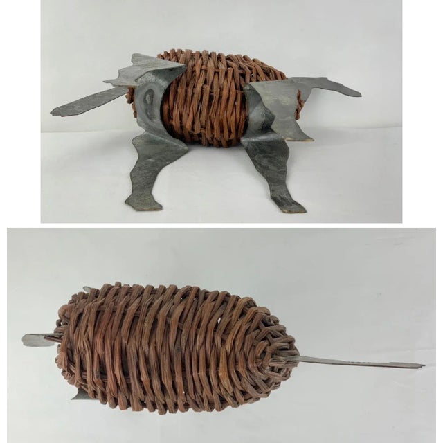 Vintage Metal & Wicker Horse For Sale - Image 12 of 12