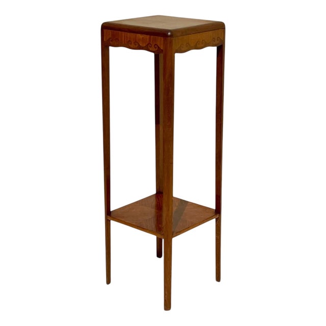 Art Deco Walnut Side Table, 1940s For Sale
