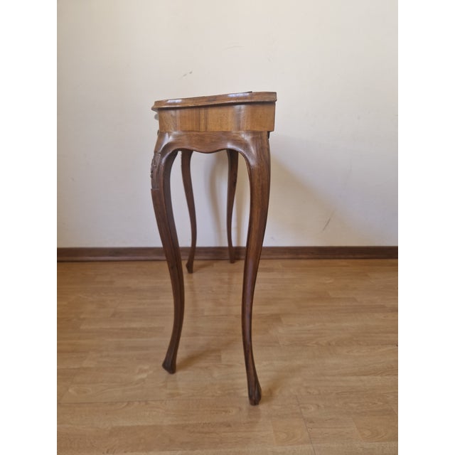 Louis XV Walnut Console Table, 1940s For Sale - Image 9 of 18