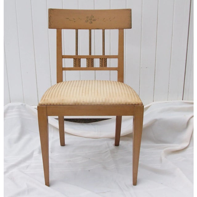 John Widdicomb John Widdicomb Vintage Neoclassical Style Side Chair For Sale - Image 4 of 6