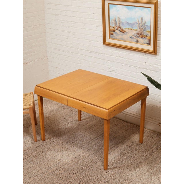 Vintage Solid Birch Dining Table For Sale - Image 4 of 8