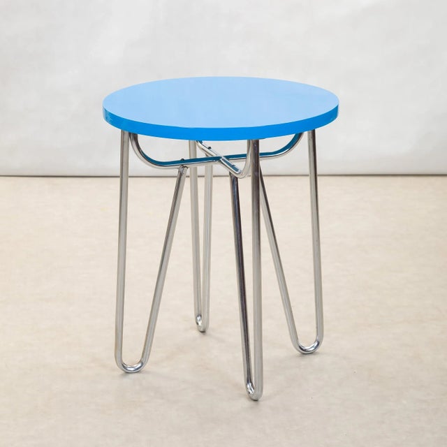 1930s Functionalist Dining Table with Tubular Steel Base, 1930s For Sale - Image 5 of 8