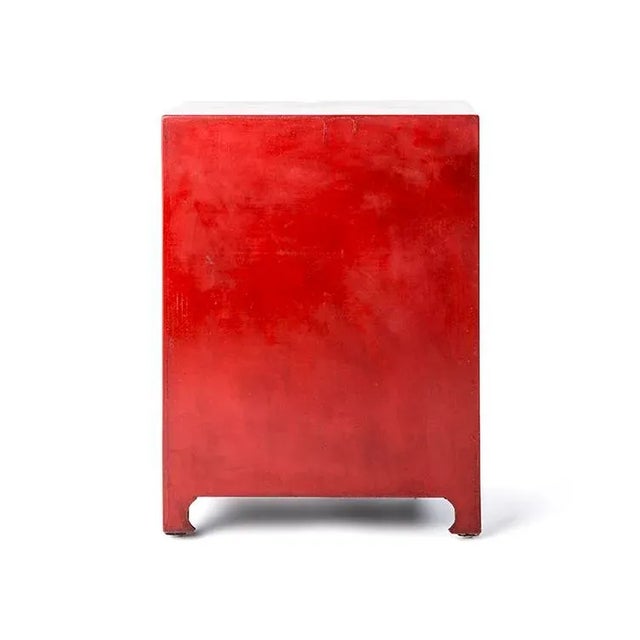 Early 21st Century Asian Shanxi Hand Painted Motif Red For Sale - Image 5 of 5