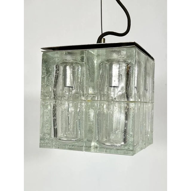 Clear Murano Glass Pendant Lamp from Poliarte, 1970s For Sale - Image 8 of 18