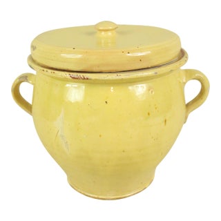 Mid 19th Century Lidded French Egg Crock For Sale