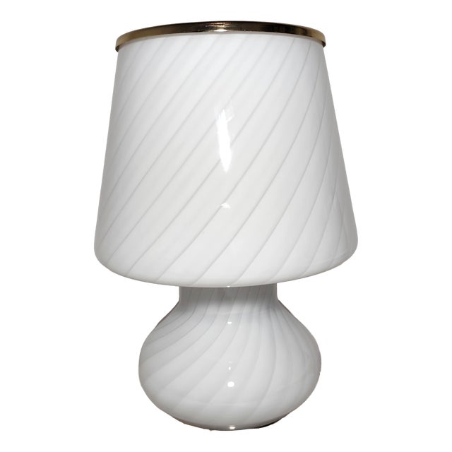 Glass Table Lamp, Italy, 1980s For Sale