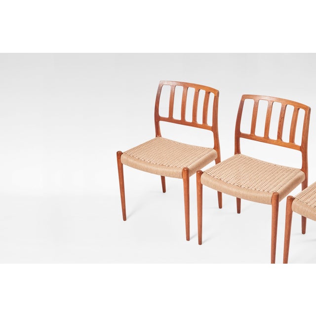 Model 83 Dining Chairs by Niels Otto Møller for J.L. Møller Mobelfabrik, 1960s, Set of 4 For Sale - Image 5 of 10