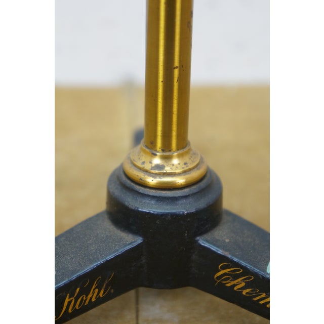 Antique Max Kohl Chemnitz Germany Brass Iron Optical Polariscope Scope 15" For Sale - Image 13 of 17