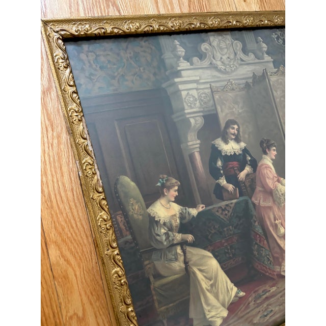 Early 20th Century Antique Victorian Print in Original Frame For Sale - Image 4 of 7