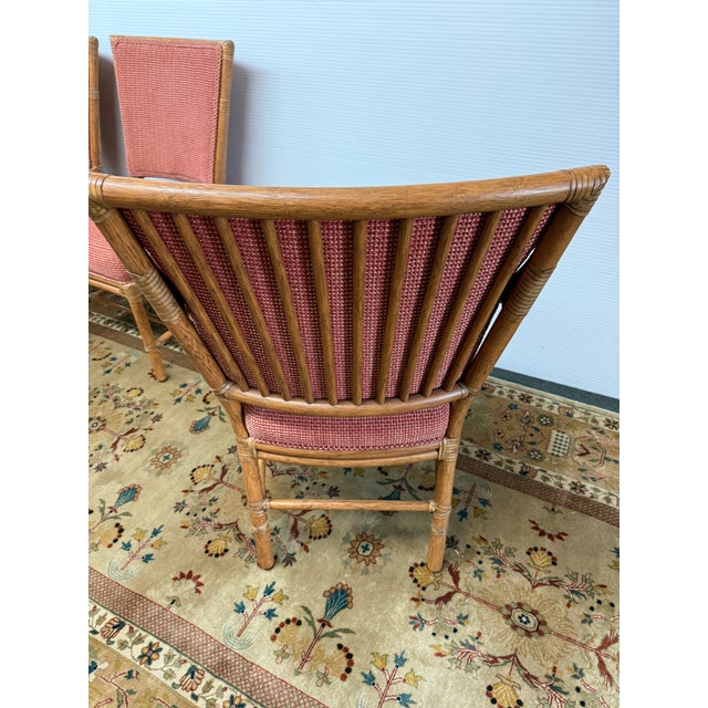 Orlando Diaz-Azcuy for McGuire Furniture Prescott Dining Chairs, Set of Four For Sale - Image 10 of 12