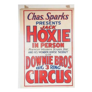 Downie Brothers 1934 Circus Poster For Sale