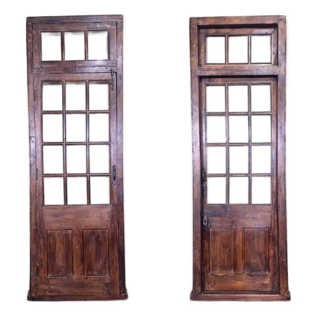 Pantry Door With Transom Top, 8 Feet Tall For Sale