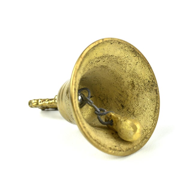 Mid 20th Century Mid-Century Solid Brass Victorian Dinner Bell For Sale - Image 5 of 6
