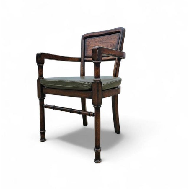 RAC Dining Chairs with Green Leather Cushions from Royal English, Set of 4 For Sale - Image 3 of 14